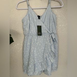 New light blue flower Romper